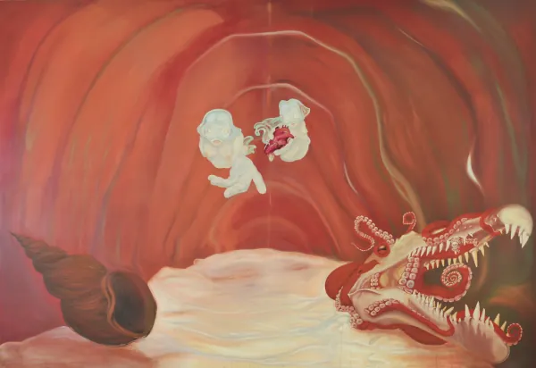   Beautiful here  oil on canvas 260 × 180 cm 2025 