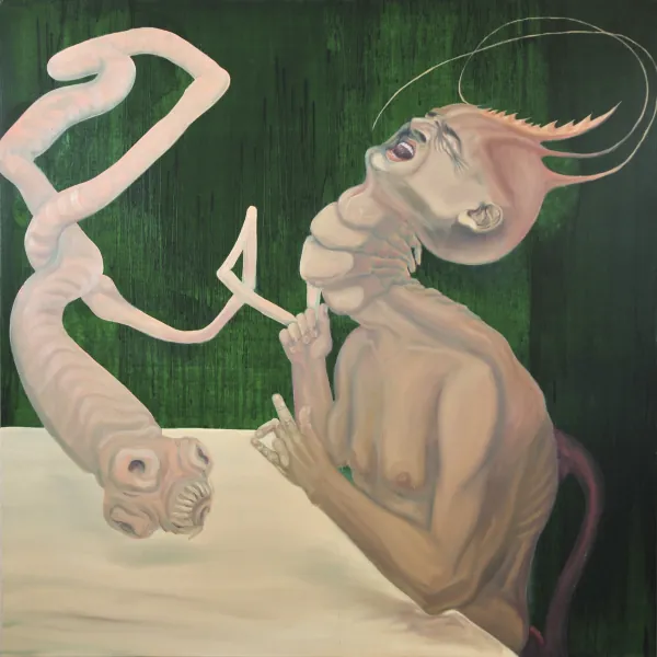   Dinner  oil on canvas 150 × 150 cm 2026 
