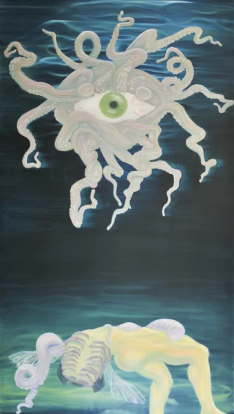   Mutilated Achilles  oil on canvas 170 × 300 cm 2026 